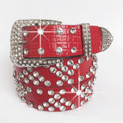 Rhinestone Women's Wide Belt Fashionable Jeans Decoration