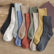 Warm Women's Cotton Long Pile Socks for Autumn & Winter