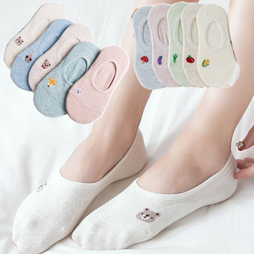 Vibrant Cartoon Socks for Women - Spring & Summer Fun