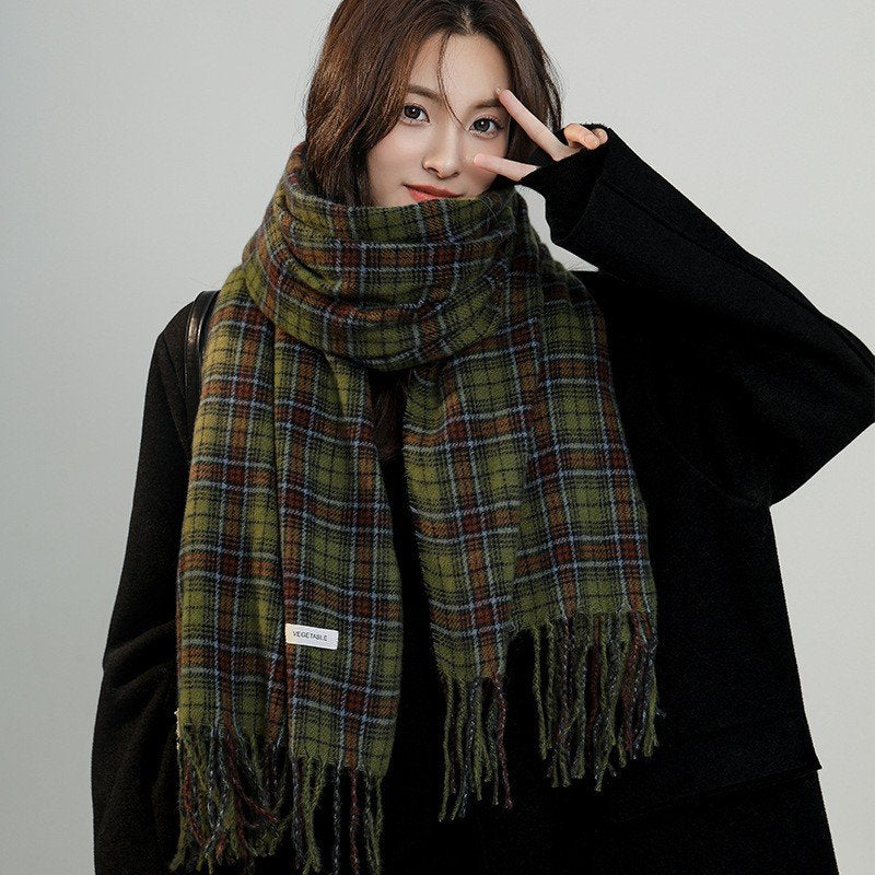 Warm Check Scarf