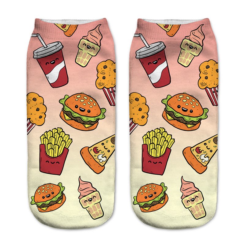 3D Digital Printing Socks for Women and Men