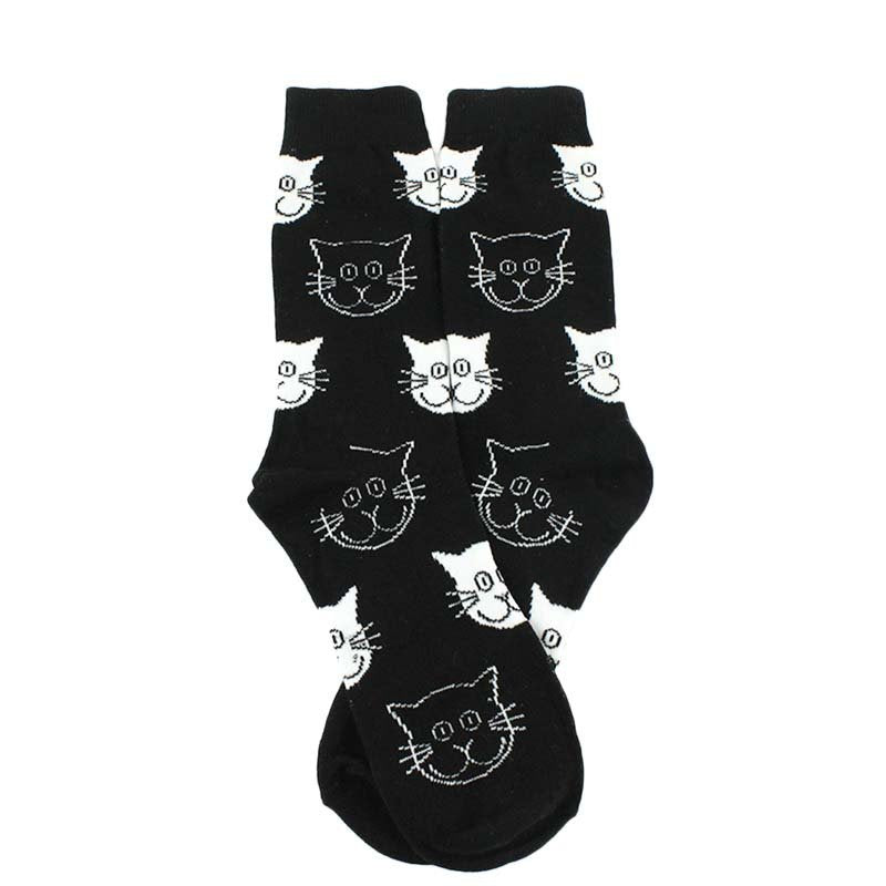 Funny Cartoon Cat Socks for Women