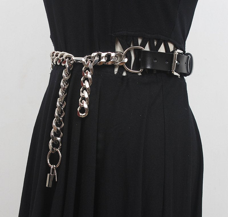 Personalized Leather Chain Belt