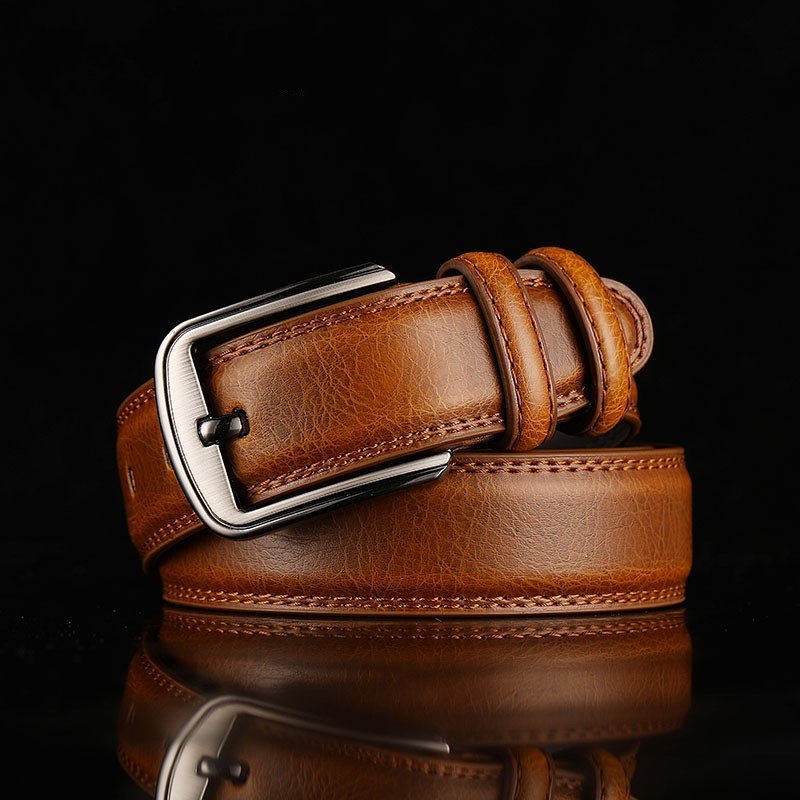 Leather Boy's Casual Belt with Needle Buckle