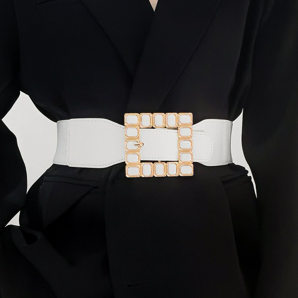 Wide Elastic Waist Belt for Women