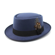 Versatile Woolen Flat Top Hat for Women