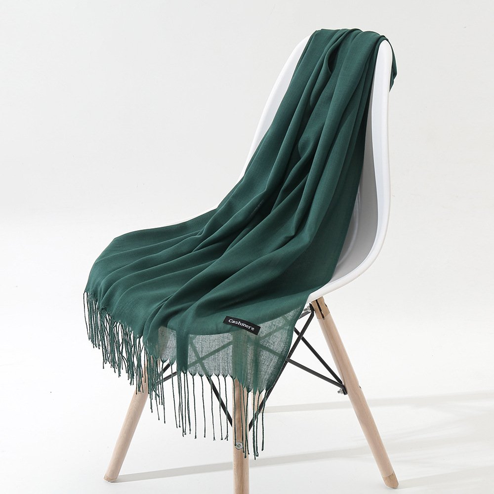 Soft Cashmere-Like Scarf for Women, Long & Warm, Versatile Solid Colors
