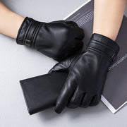 Warm Business Men's Leather Gloves for Outdoor Riding