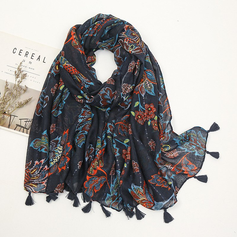 Bohemian Rhinestone Scarf for Women