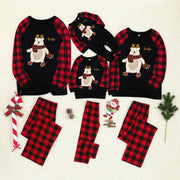 Cozy Plaid Bear Family Pajamas Set