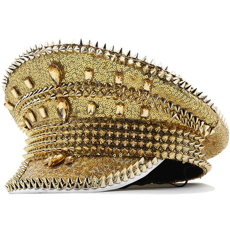 Silver Sequin Wedding Hat