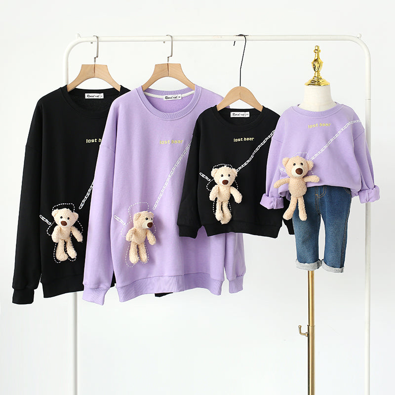 Matching Family Long Sleeve Hoodie Dresses