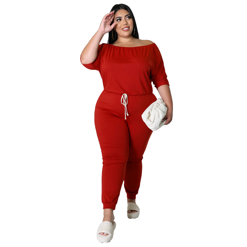 Women's Solid Sports Jumpsuit High Waist Slimming Romper