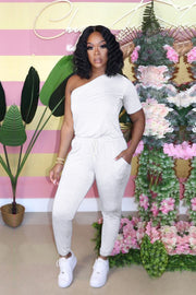 Fashion Solid Color Women's Sports Jumpsuit