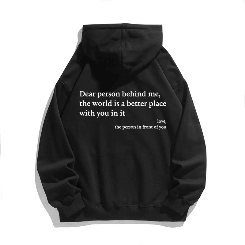 Cozy Printed Drawstring Hoodie with Kangaroo Pocket