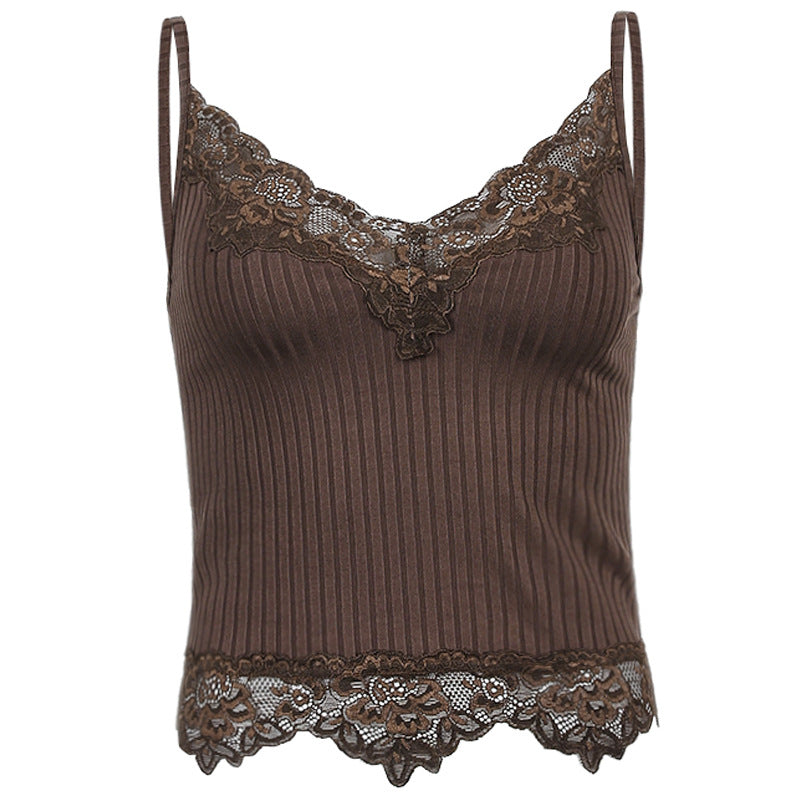 Sexy Lace V-Neck Irregular Sling Camisole