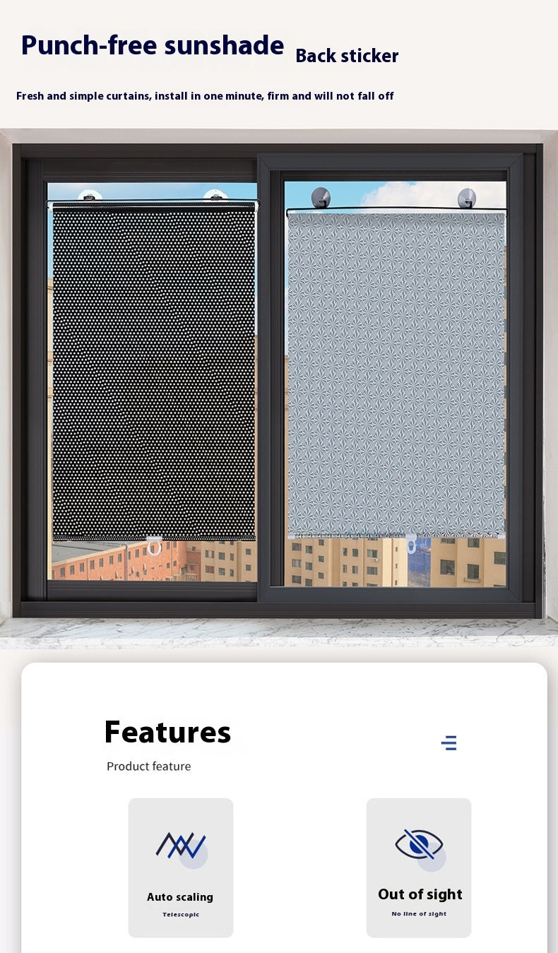Household Window Sun Protection Punch-free Shading Balcony Shutter