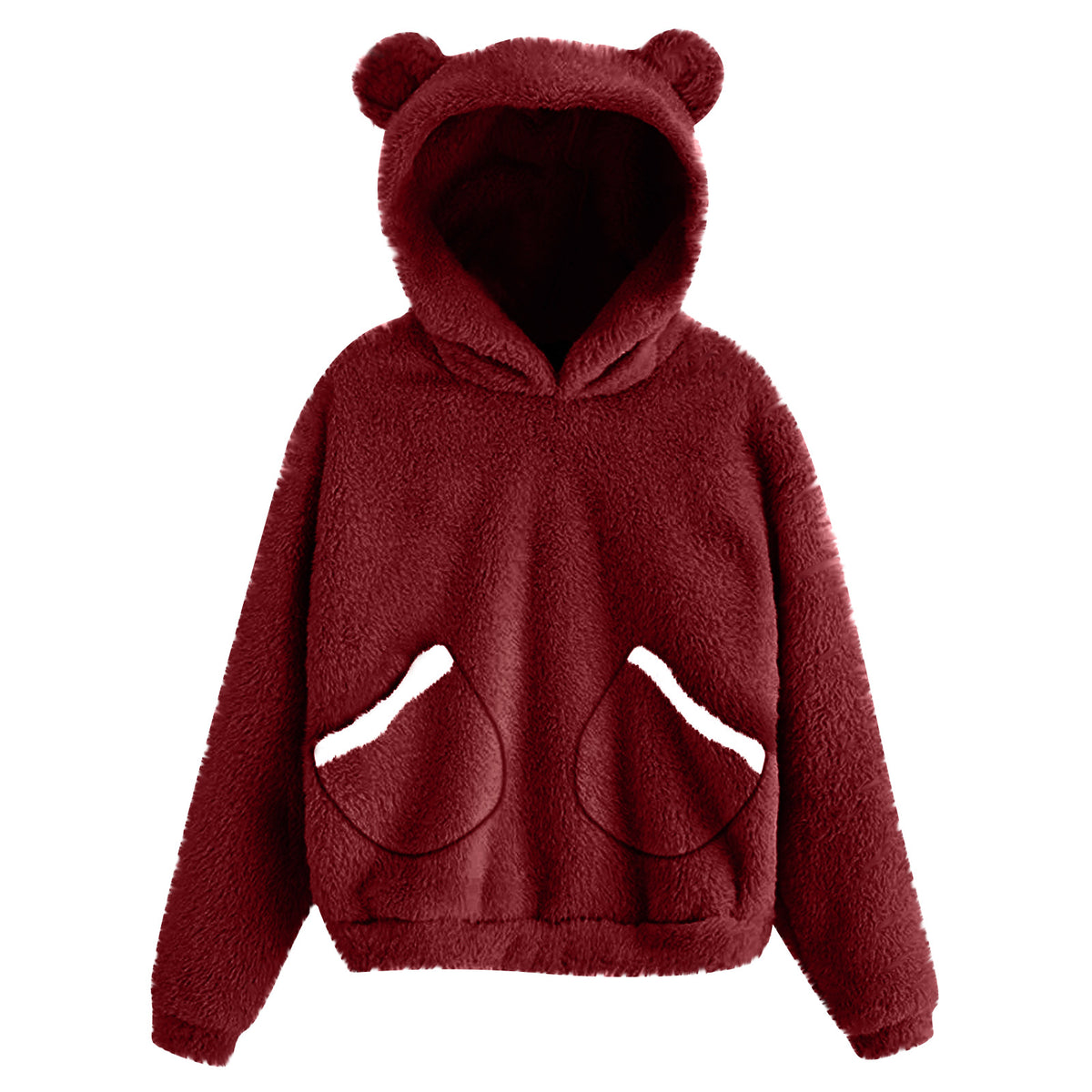 Plush Rabbit Ears Hooded Warm Women's Jacket