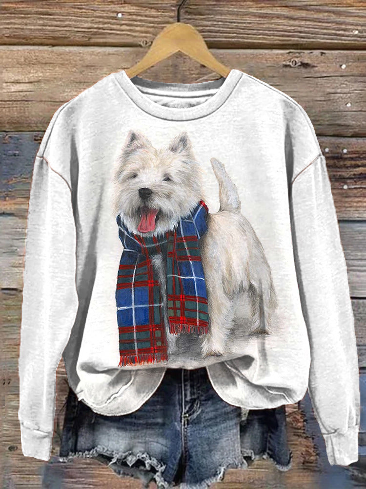 Trendy Animal Print Streetwear Hoodless Sweater for All
