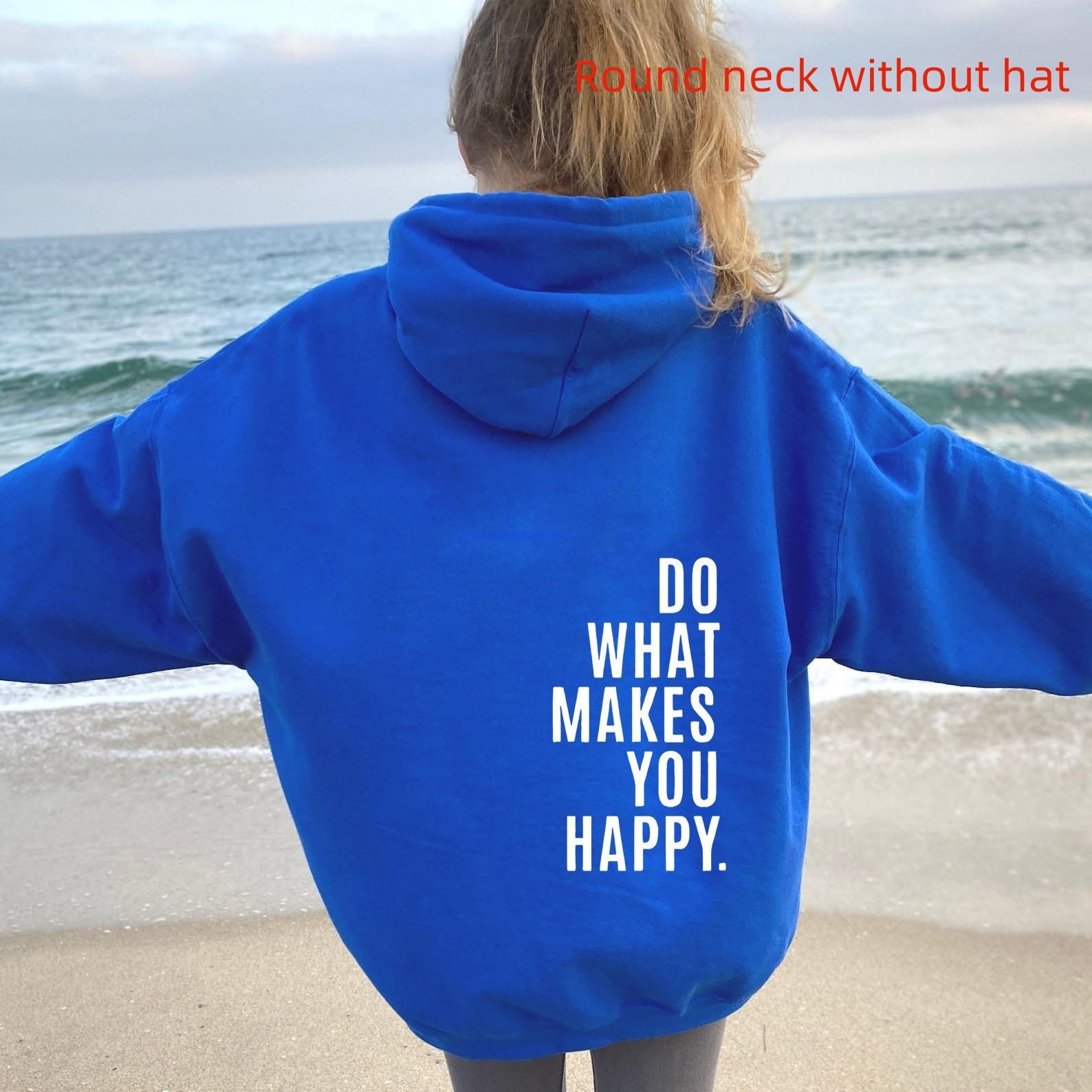 Do What Makes You Happy Oversized Wool Blend Sweatshirt