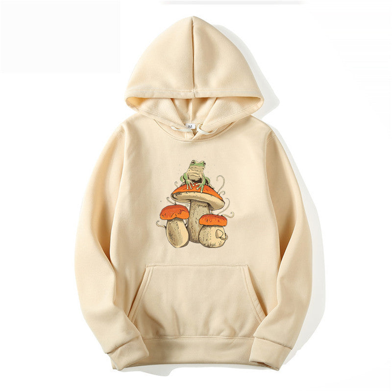 Letter Print Kangaroo Pocket Drawstring Hoodie