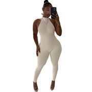 Sexy Backless Halter Tie Jumpsuit