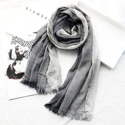 Classic Striped Cotton Scarf - 10 Stylish Colors