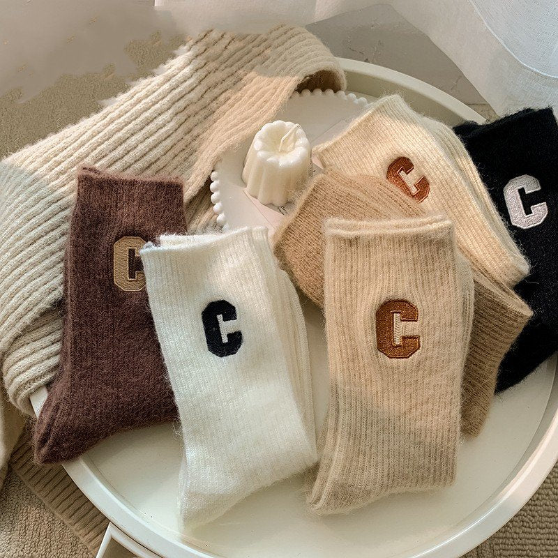 Thick Warm Women's Wool Socks - 6 Pack