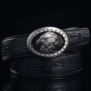 Men's Casual Leather Belt with Alloy Automatic Buckle