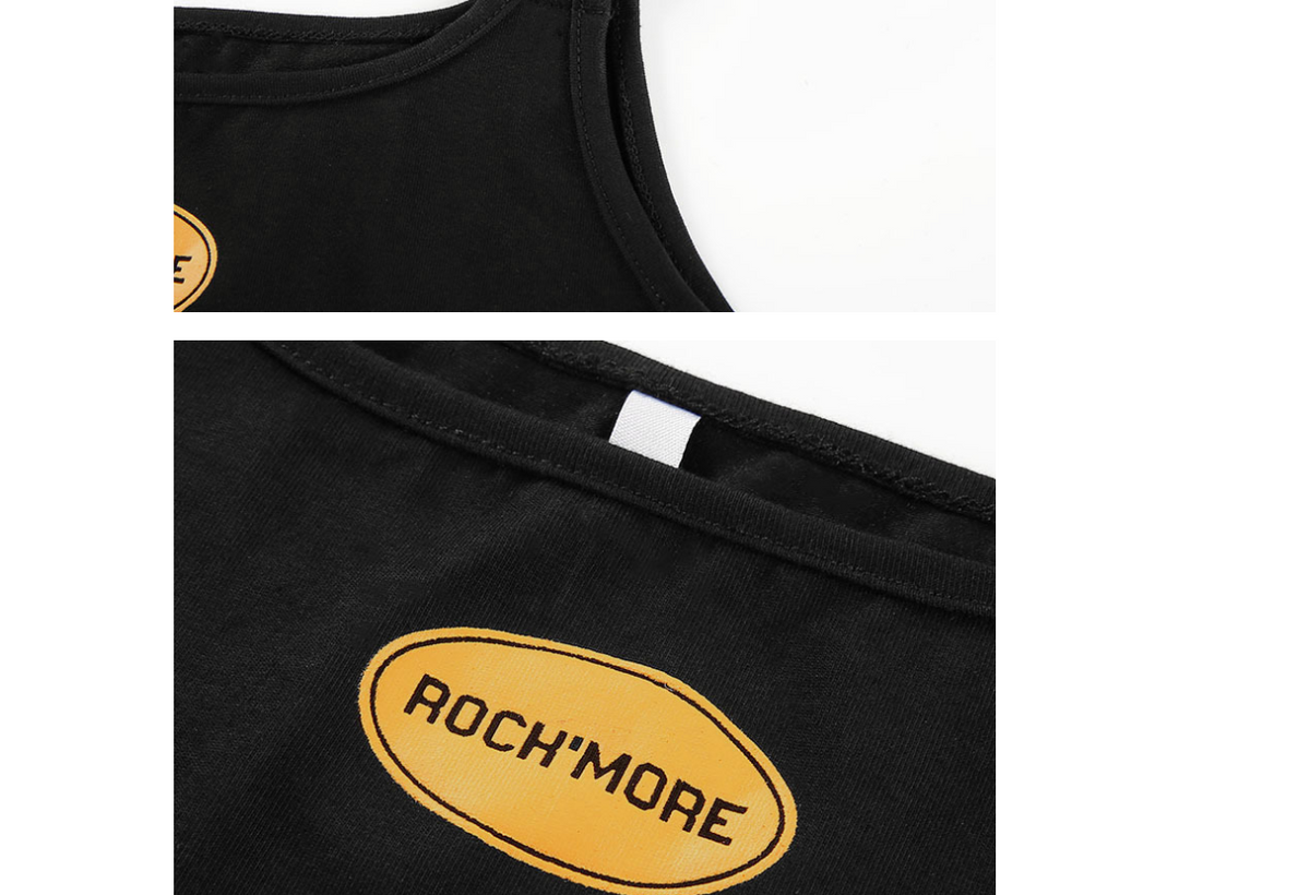 Rockmore Open-Back Letter Print Slim Jumpsuit