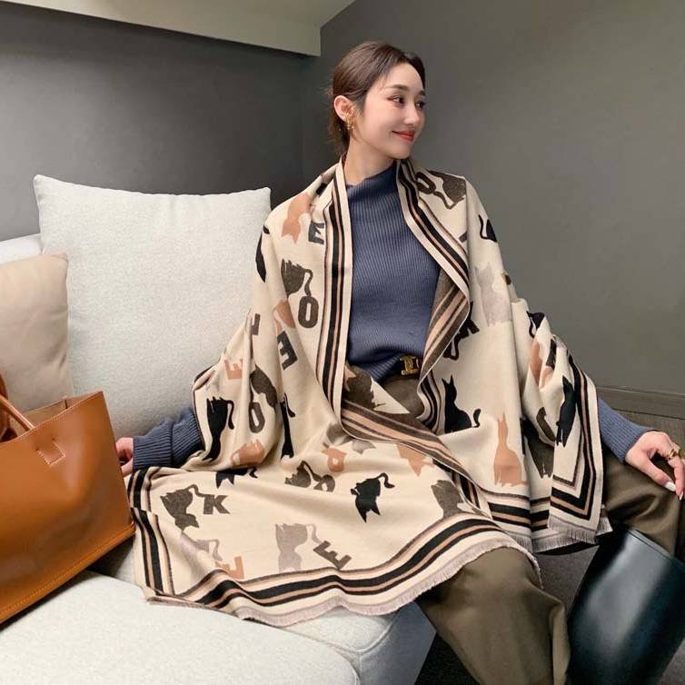 Cozy Geometry Shawl for Women