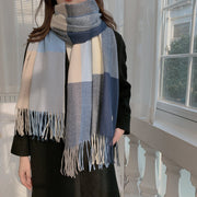 Stay Warm in Style with Plaid Cashmere Scarf