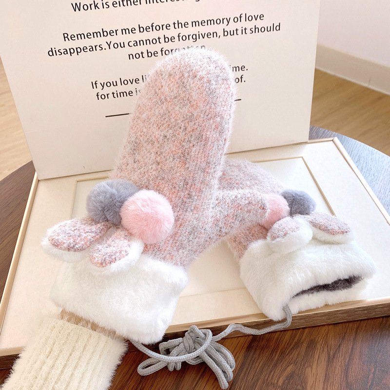 Stay Warm with Thickened Knitting Gloves