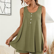 Casual Vest Shorts Set for Women