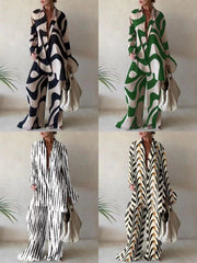 Geometric Print Women's Suit Set
