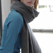 Women's Warm Tassel Scarf - Soft Pure Wool Wrap for Winter