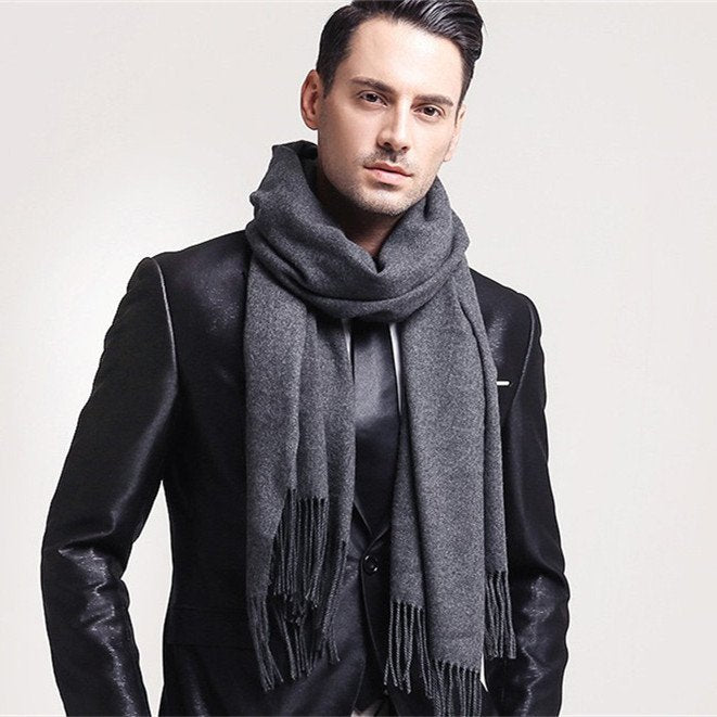 Stay Warm in Style - Men's Thickened Scarf Shawl
