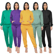 Women's Casual Hoodie Set with Trousers