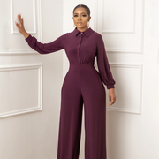 Solid Color Casual Women's Jumpsuit