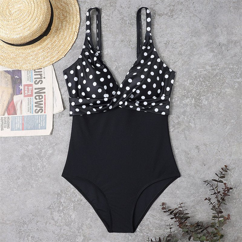 Color Matching One-piece Swimsuit for Women - Flattering and Comfortable