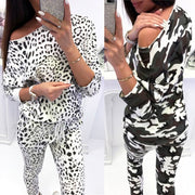 Loose Leopard Print Plus Size Jumpsuit for Women
