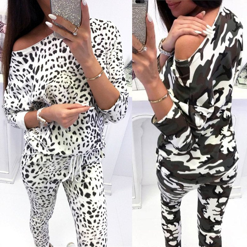 Loose Leopard Print Plus Size Jumpsuit for Women