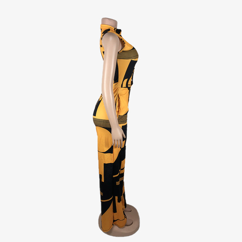 New Autumn Dress Long V-neck One-piece Pants
