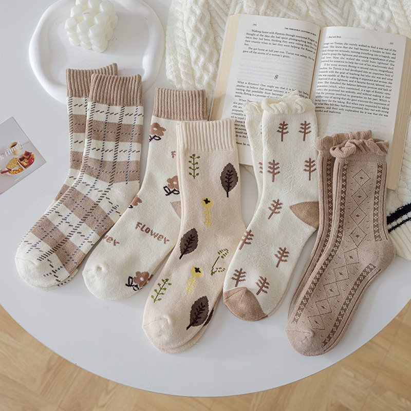 Women's Plaid Socks for Casual Wear