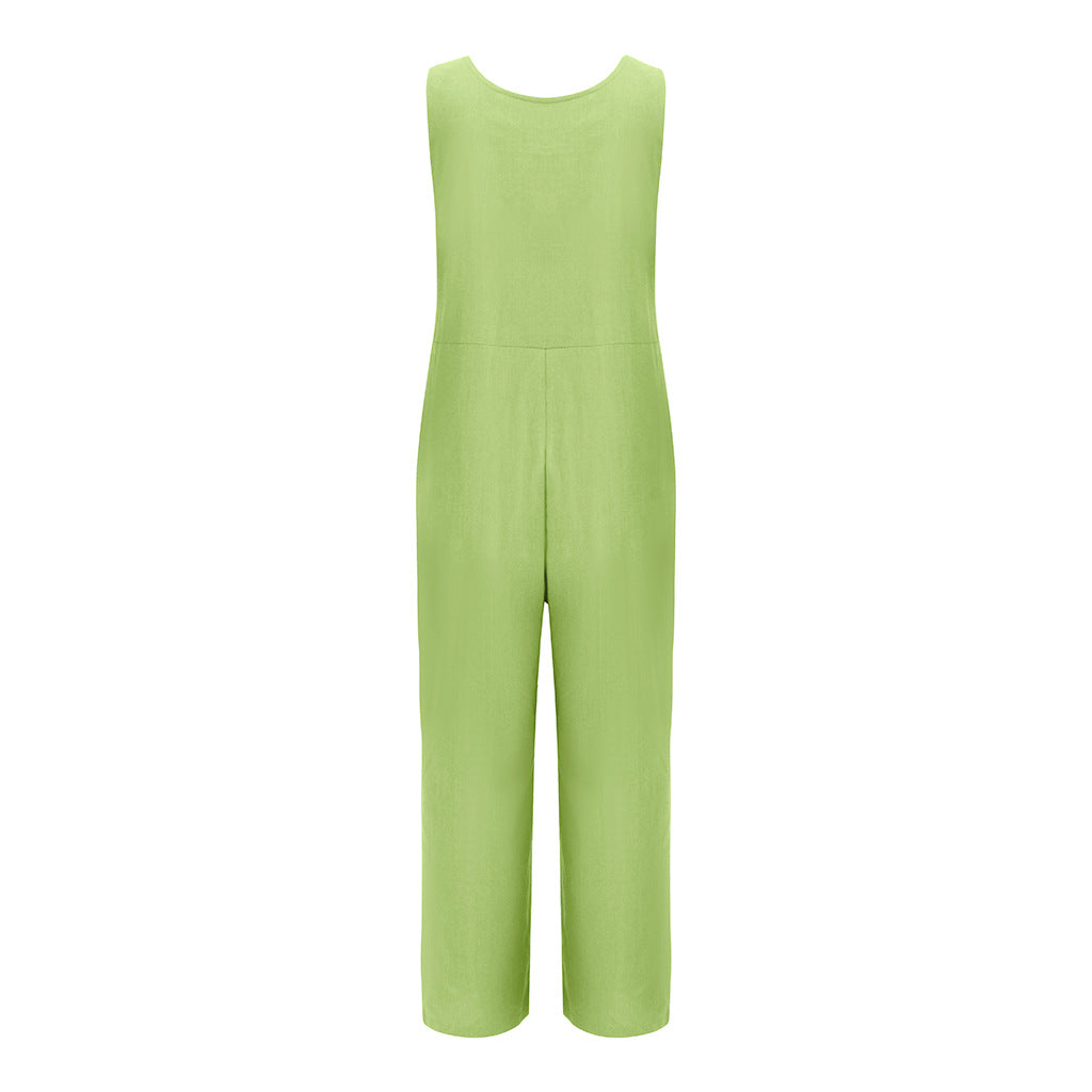 Workwear Overalls Loose Embroidered Casual Pants Women's Overalls With Suspenders