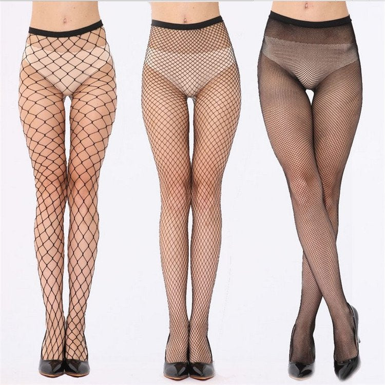 Ultra-Thin Velvet Fishnet Stockings for Women