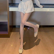 Black Fishnet Silk Socks for Women