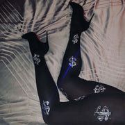 Mid-Thigh Bright Patterned Jumpsuit Socks for Women