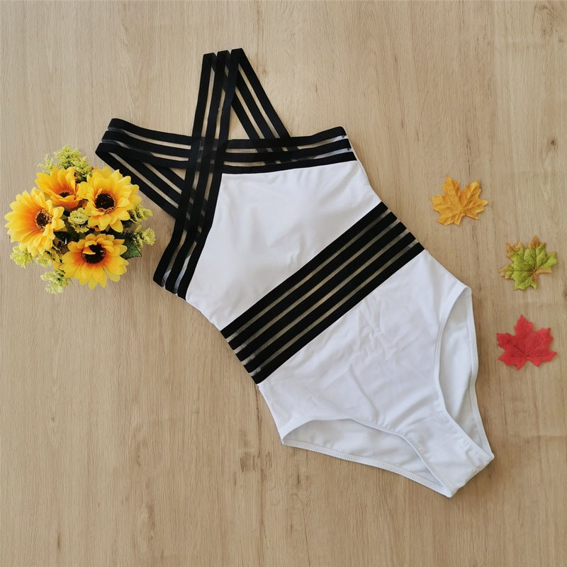 Cross-Border One-Piece Bikini Swimsuit Sexy Ladies Multicolor European And American Foreign Trade Swimwear Wholesale Spot