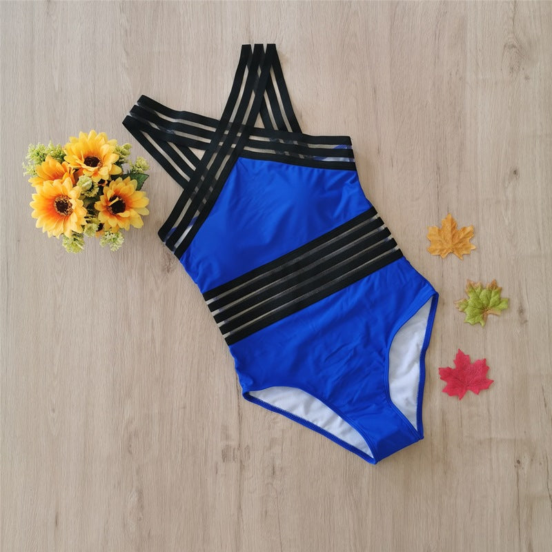 Cross-Border One-Piece Bikini Swimsuit Sexy Ladies Multicolor European And American Foreign Trade Swimwear Wholesale Spot